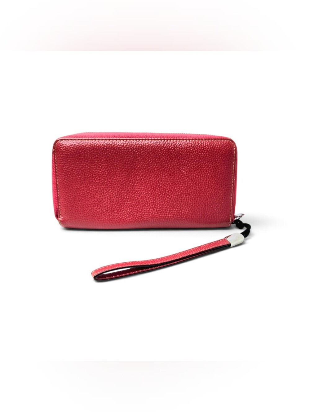Lavemi Red Leather Wallet. Zip Closure.